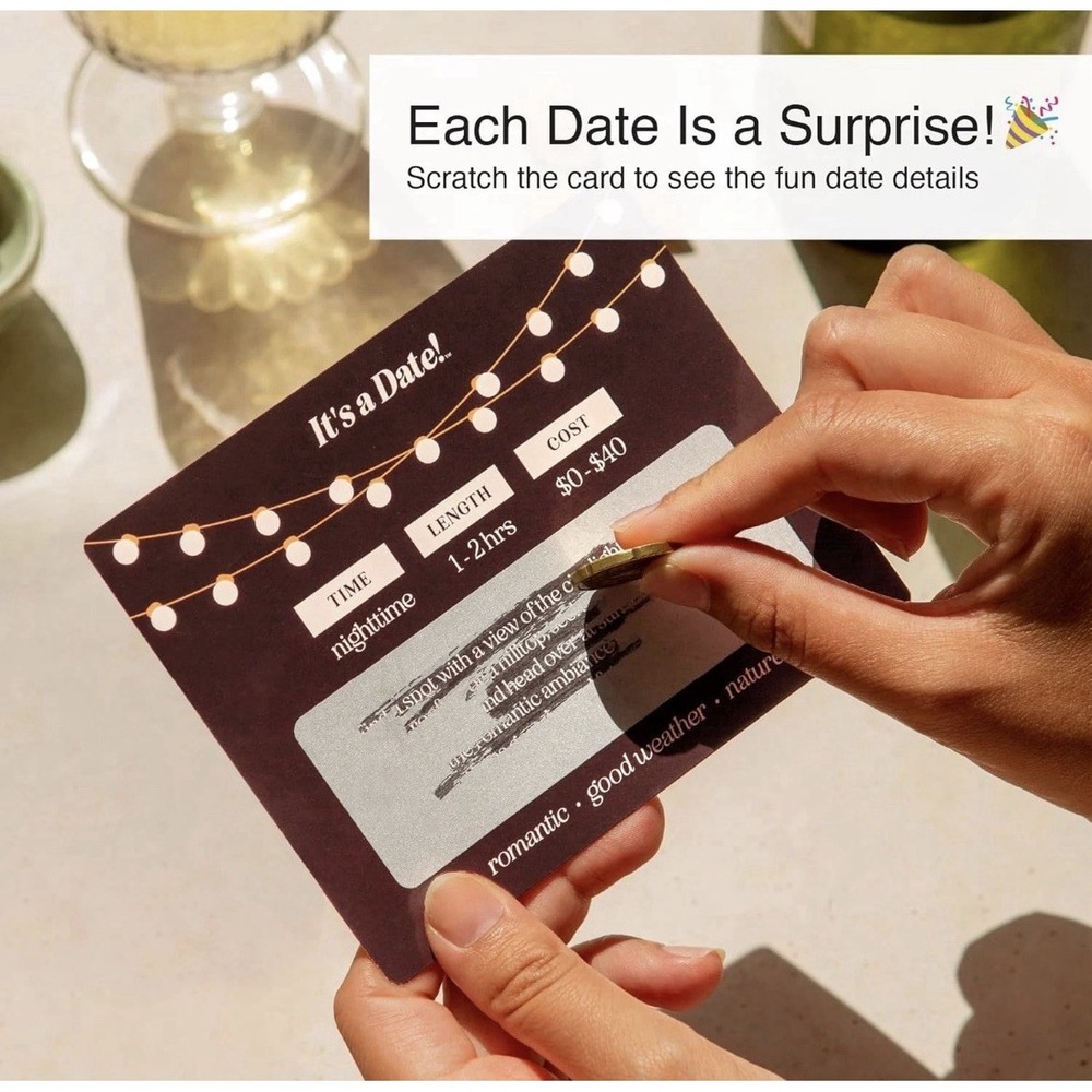 40 Fun and Romantic‎ Scratch off Date Night Ideas for Him, Her It's A Date! - Picture 7 of 7